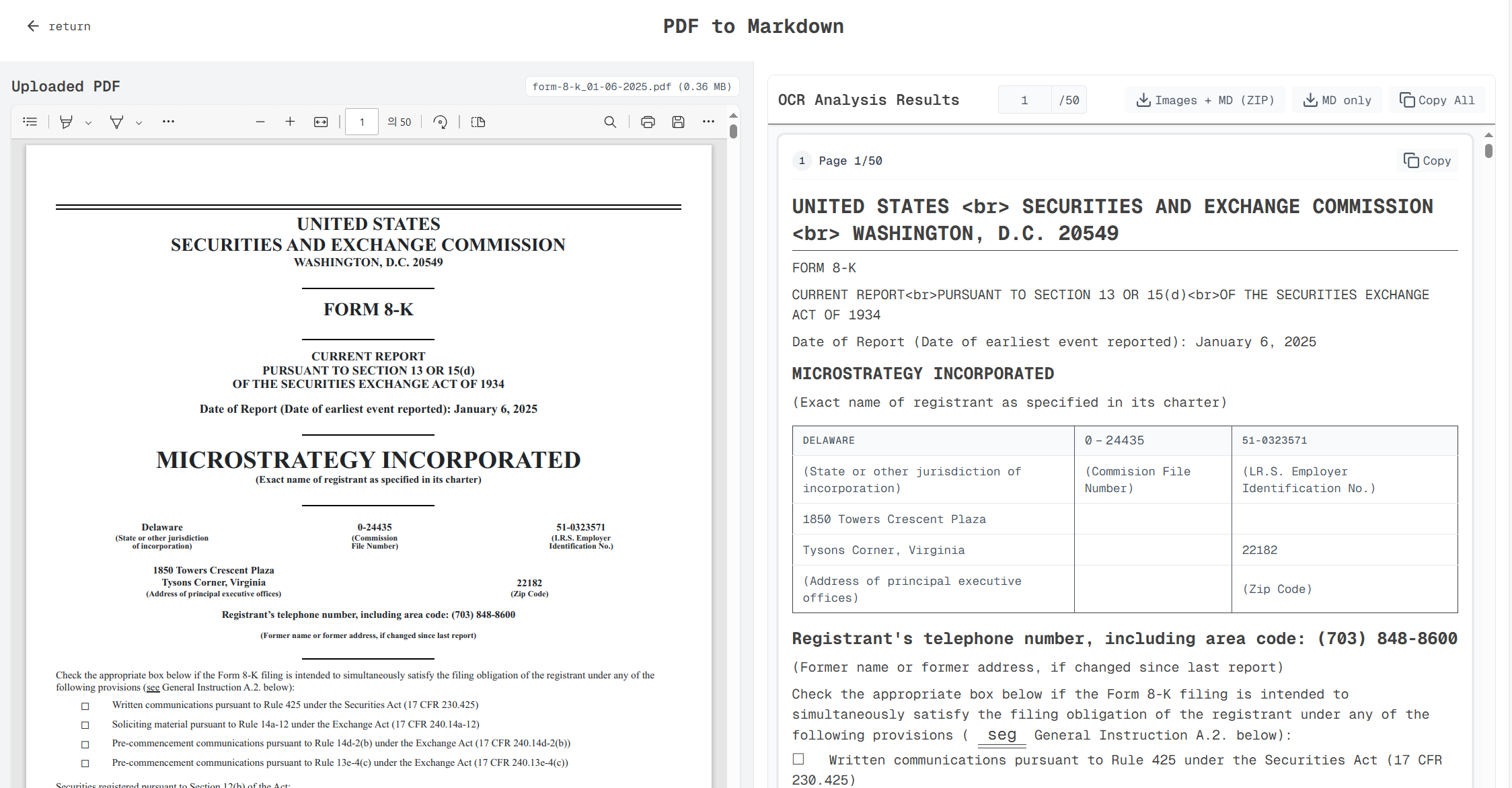 출처 : pdfmd사이트. 변환 결과