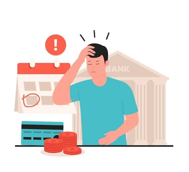 연체자 비상금 대출 일러스트