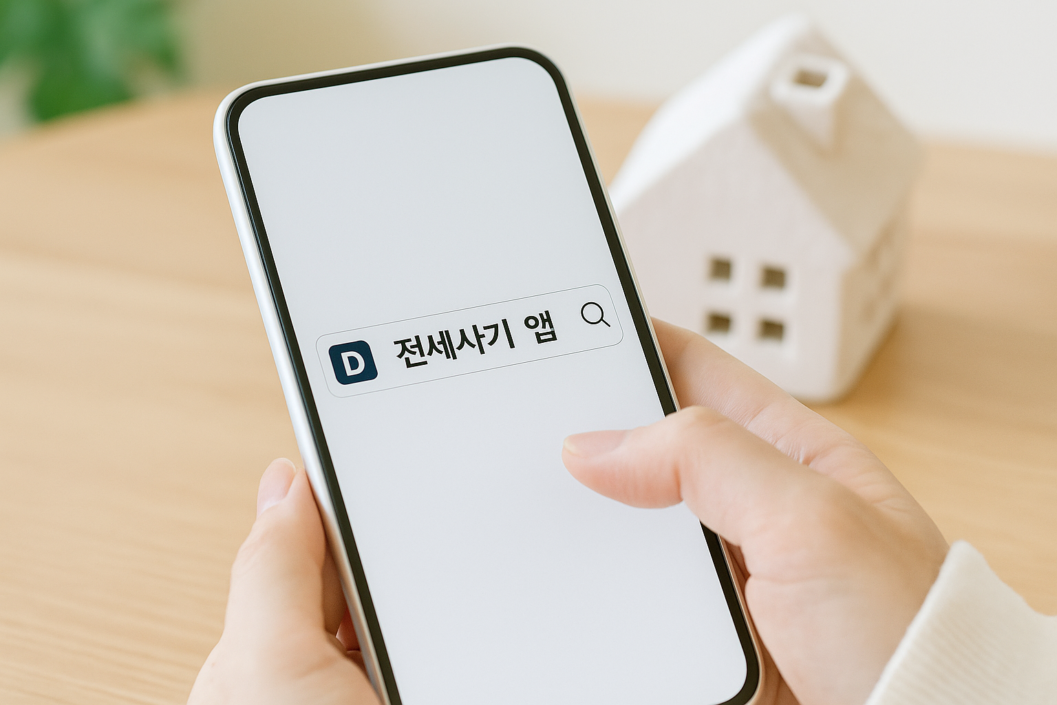 전세사기 예방을 위한 모바일 부동산 정보 확인 앱을 실행 중인 스마트폰 화면