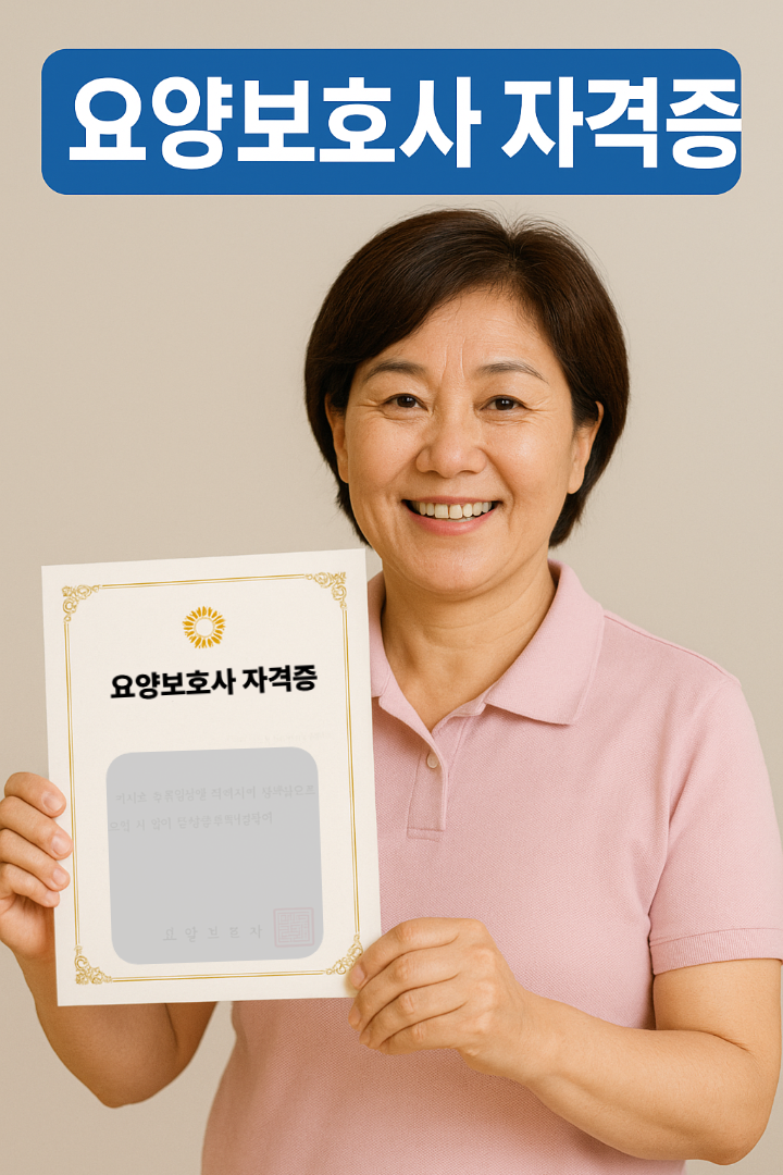요양보호사 자격증, 3주 만에 따는 방법! 50대도 가능한 국가자격 부업