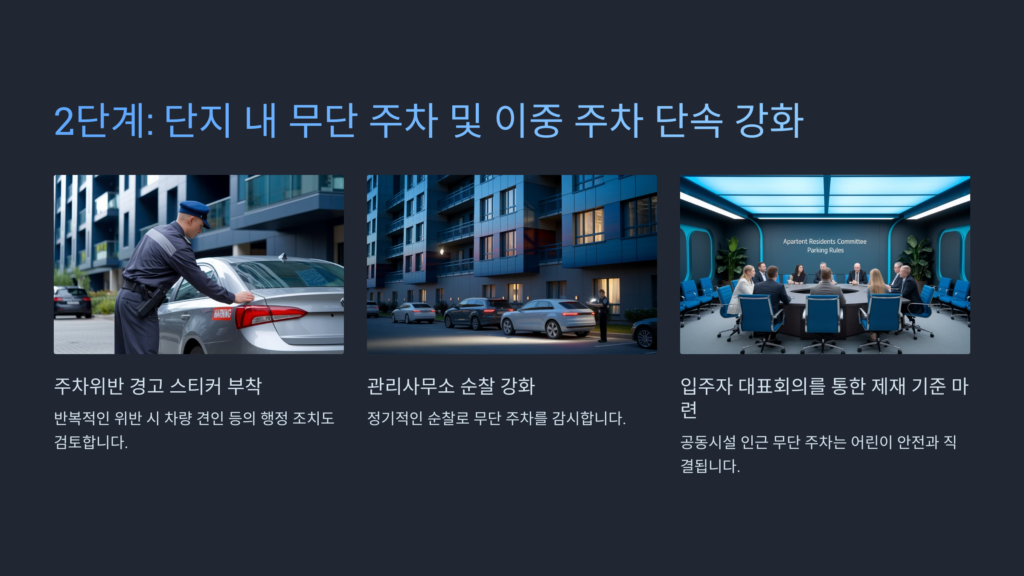 무단 주차 및 이중 주차 – 지속적이고 강력한 단속 필요
