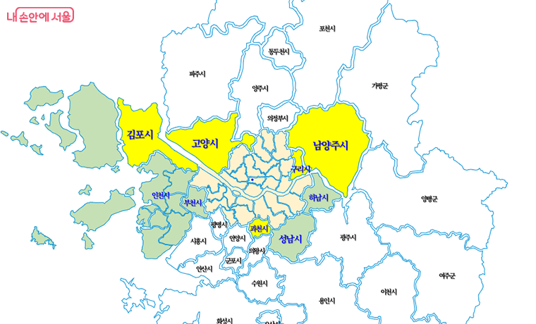 기후동행카드 운영확대 지도