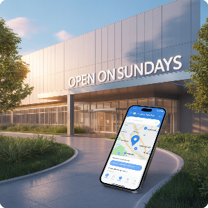 전국 주말(일요일) 문여는 병원 찾기 병원앱 이미지