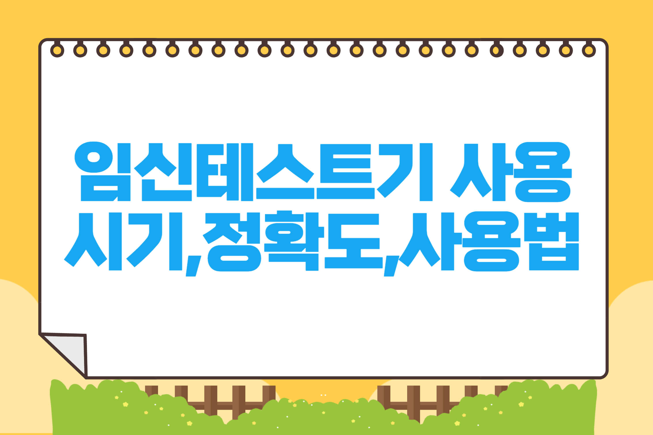 임신테스트기 사용시기,정확도,사용법