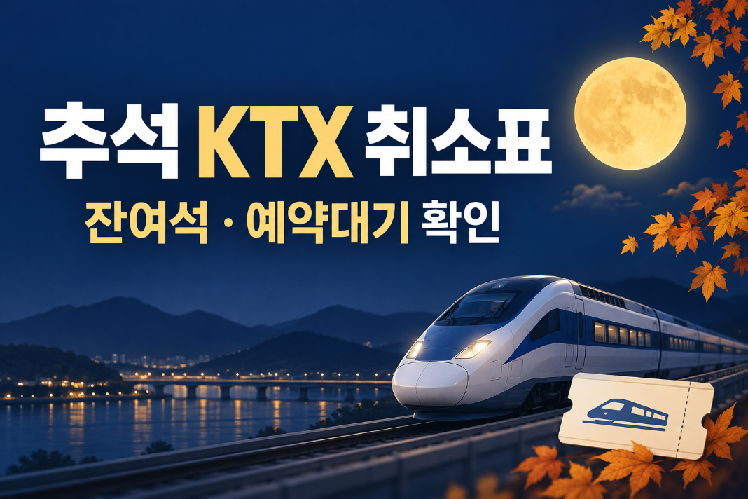 2026 추석 KTX 취소표 잡는 법 ❘ 잔여석&middot;예약대기&middot;결제기한 확인