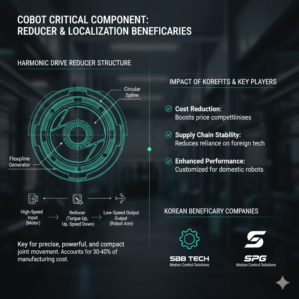 협동로봇 핵심 부품인 감속기의 구조와 국산화 수혜주 설명