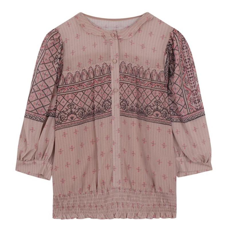 베스띠벨리 보헤미안 스모킹 블라우스 23FWB72407BEP