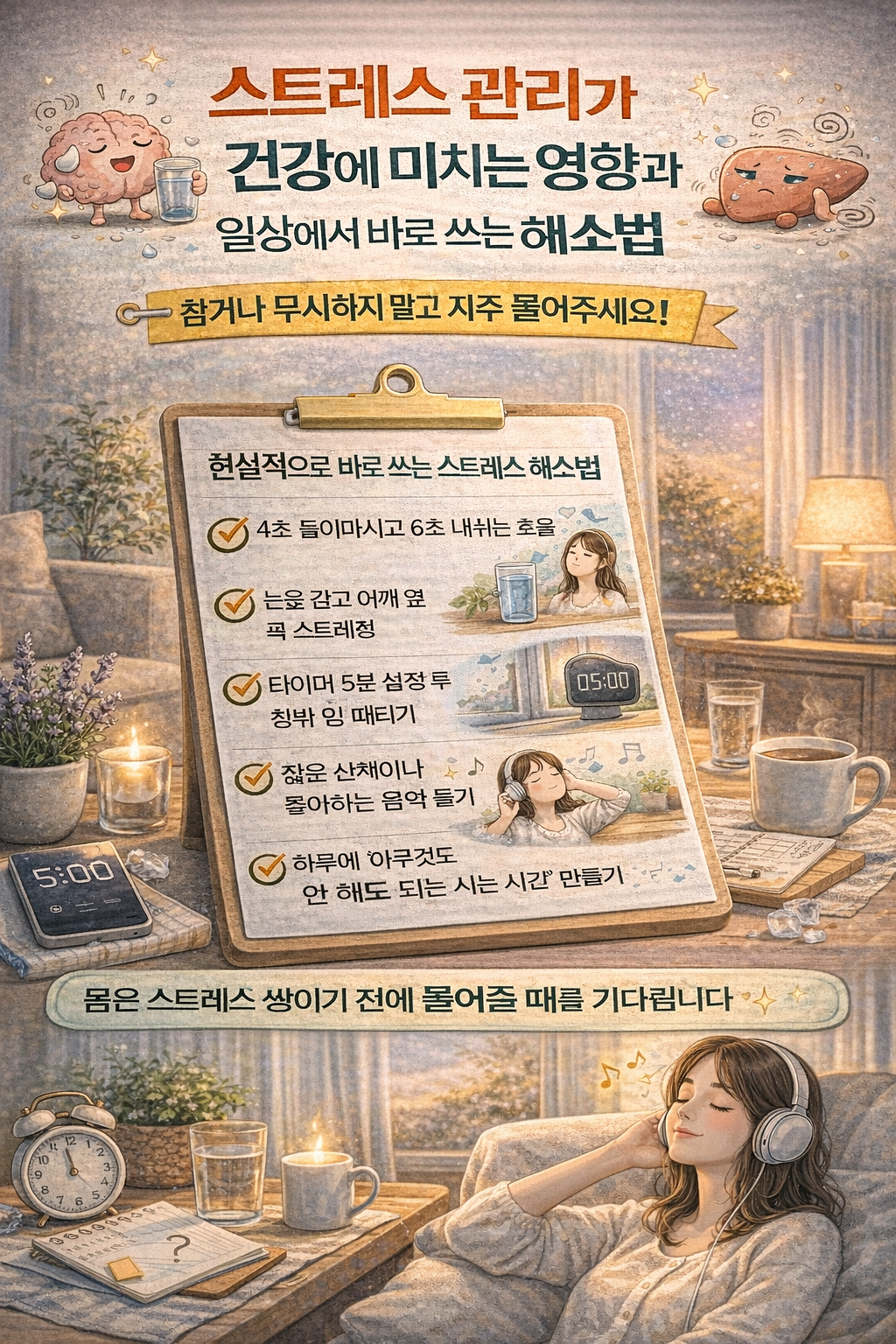 스트레스 관리가 건강에 미치는 영향과 일상에서 바로 쓰는 해소법