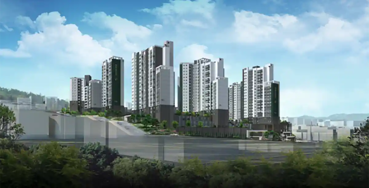 상도푸르지오클라베뉴-771세대아파트-지상18층-투시도