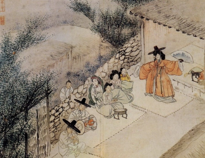 신육복 화백의 #39;무녀신무#39;- 출처 간송미술문화재단