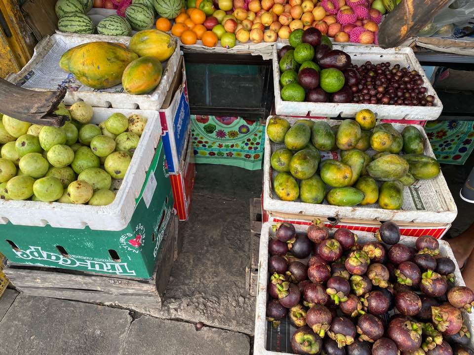 스리랑카 시골마을에서 장보기