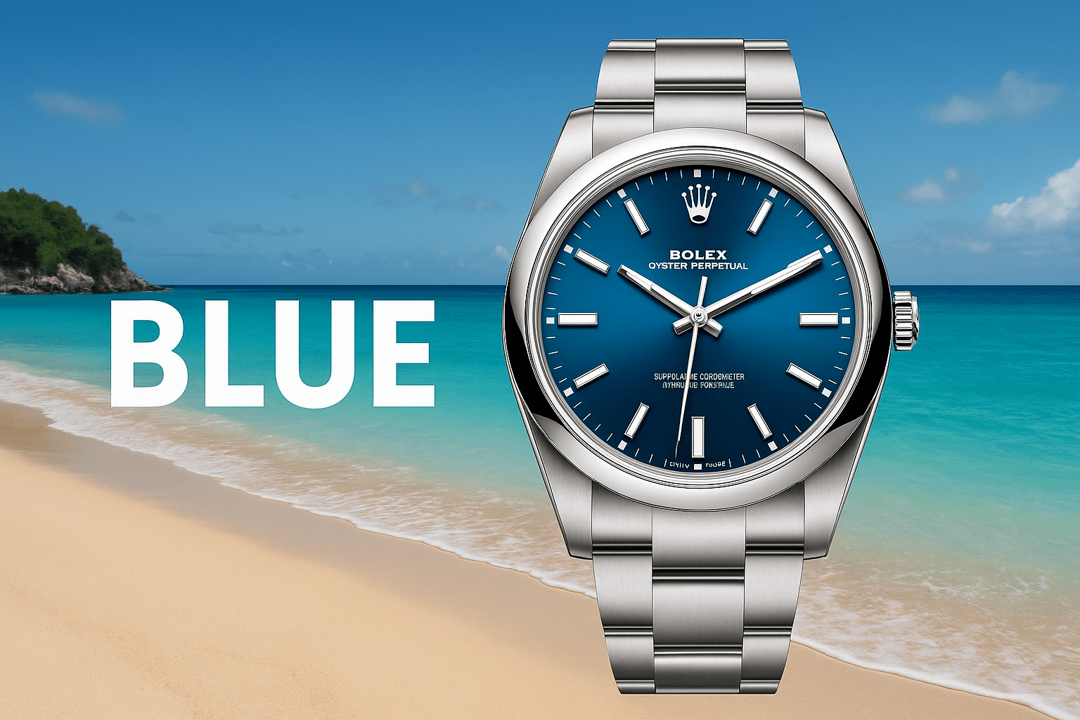 블루 다이얼 롤렉스 시계