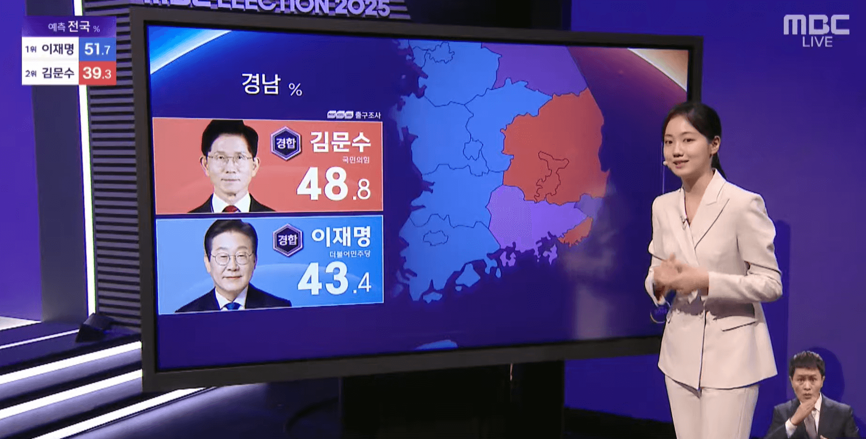 대선 개표방송 실시간 &#124; 시도별 출구조사 결과