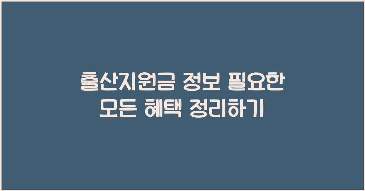 출산지원금