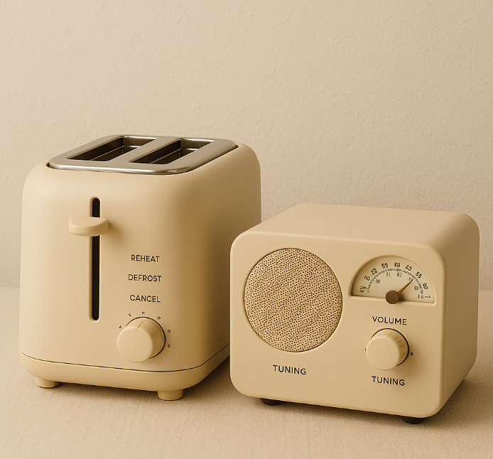 Minimalist pastel home appliances