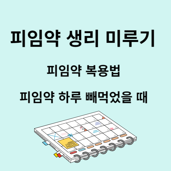 피임약 생리 미루기