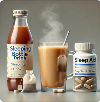 슬리핑보틀, 수면 보조제 알약, 허브티