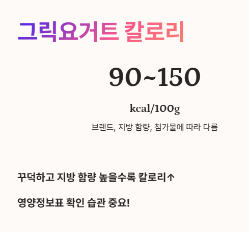 그릭요거트 칼로리