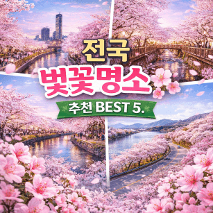 벚꽃 개화 시기 언제? 전국 벚꽃 명소 BEST 코스, 4월 여행지 추천!