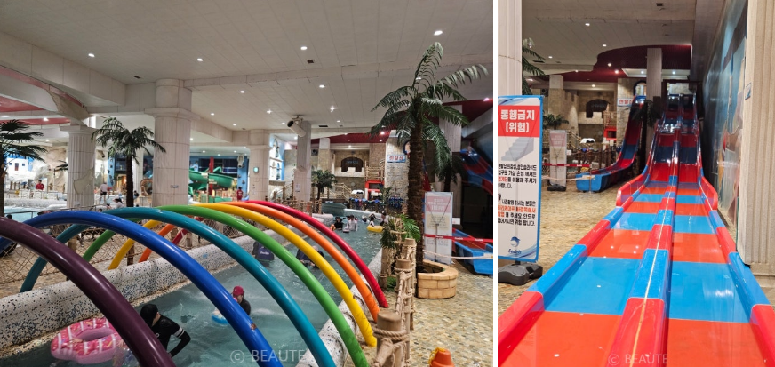 워터파크 내 놀이기구 사진