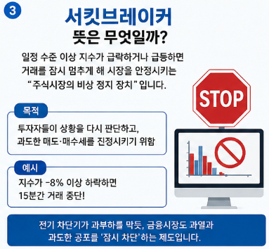 코스피 급락하면 왜 거래가 멈출까? 서킷브레이커와 사이드카 쉽게 이해하기3