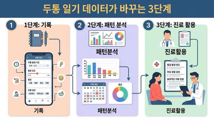 두통 일기 데이터 활용 단계