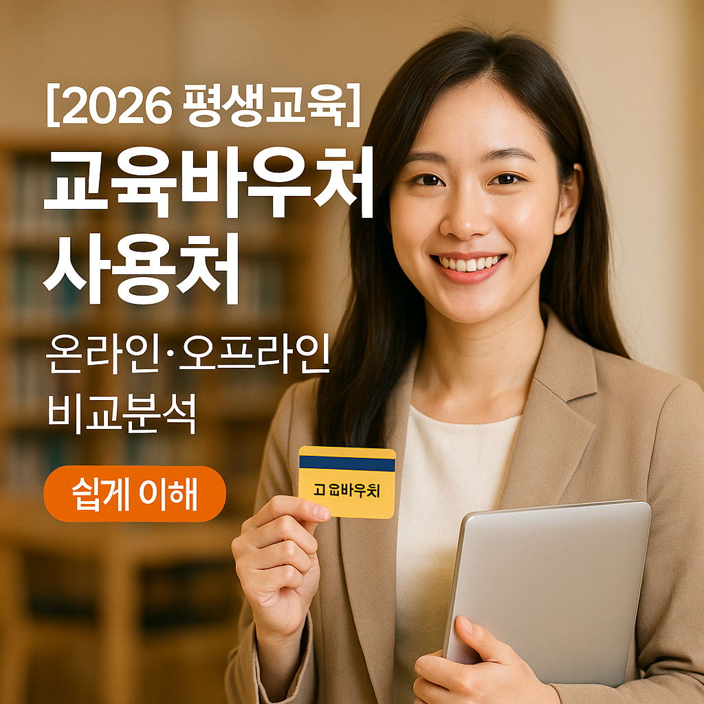 [2026 평생교육] 교육바우처 사용처 ｜ 온라인&middot;오프라인 비교분석