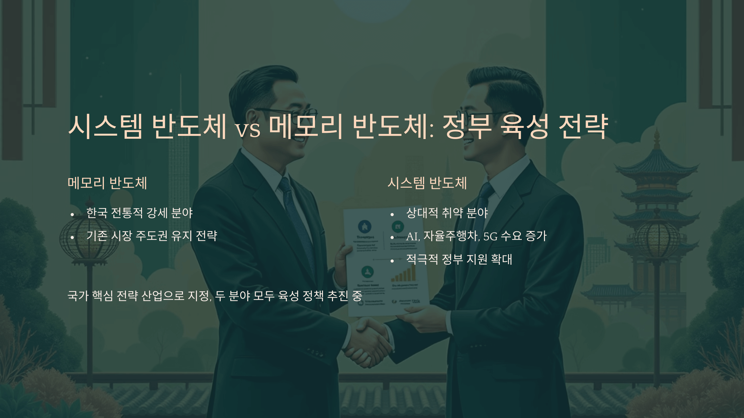 시스템 반도체 vs 메모리 반도체, 정부 육성 전략 비교