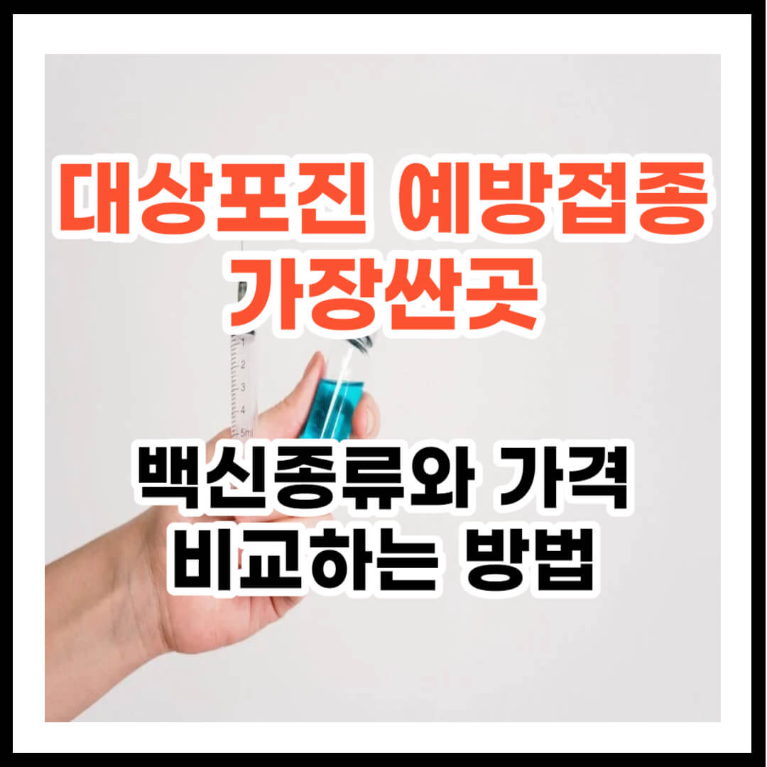 대상포진 예방접종 가격싼곳