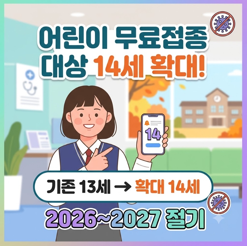 독감 무료접종 14세까지 확대