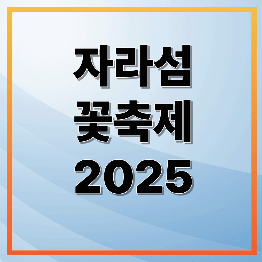 가평 자라섬 꽃축제 2025 주차팁까지 총정리