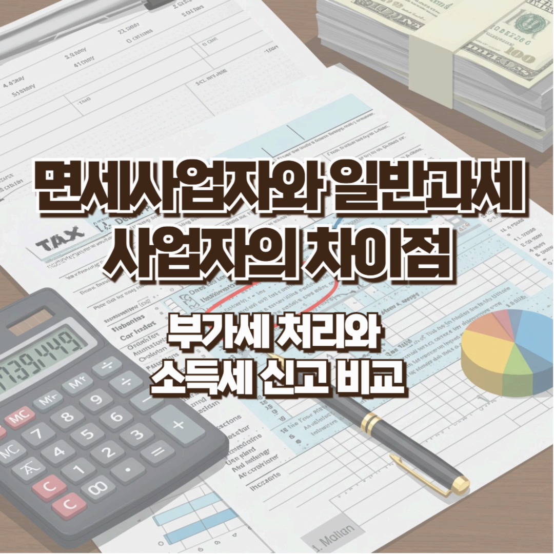 면세사업자와 일반과세사업자의 차이점 - 부가세 처리와 소득세 신고 비교