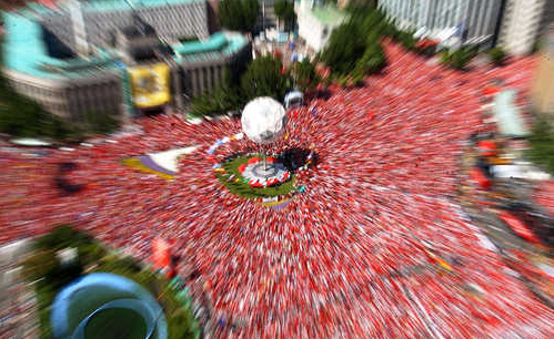 2002년 6월 22일 서울시청 앞 거리응원