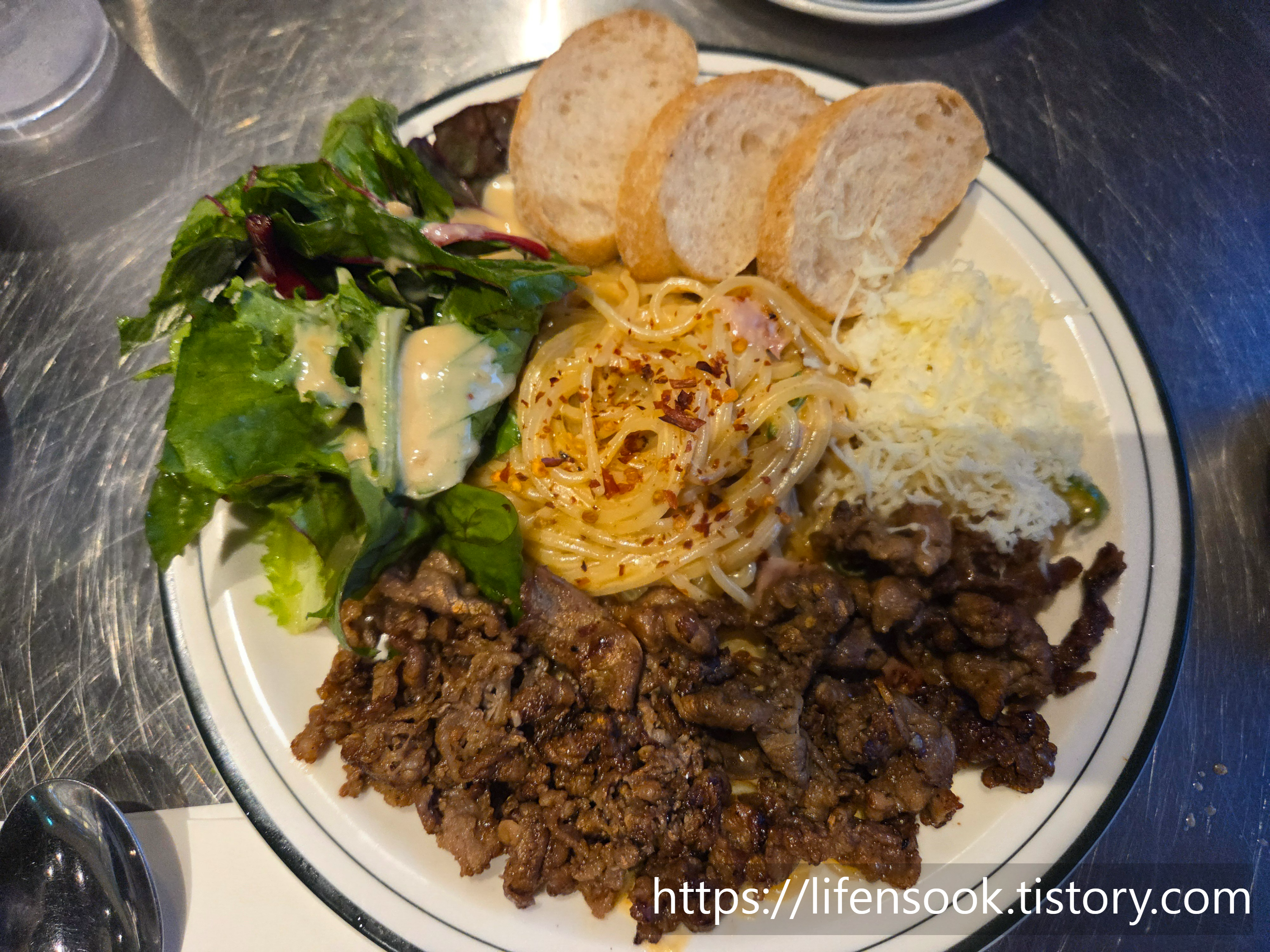 덕수파스타 배곧점 불고기 땡초 크림파스타 3