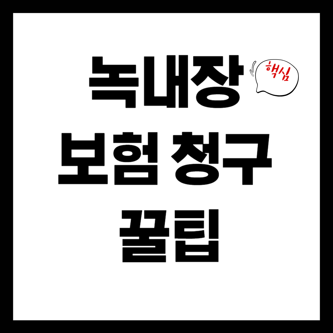 실손으로 커버 가능한가요? 녹내장 보험 청구 꿀팁