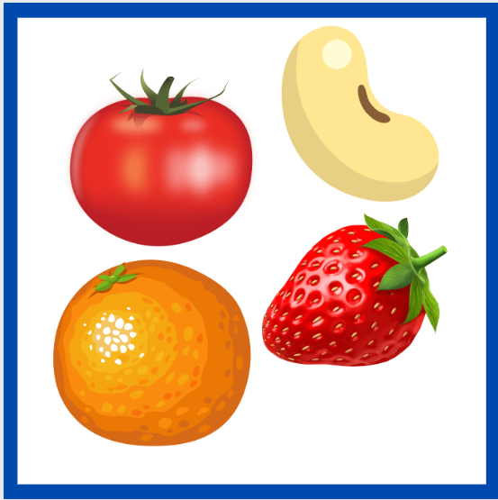 딸기 토마토 오렌지