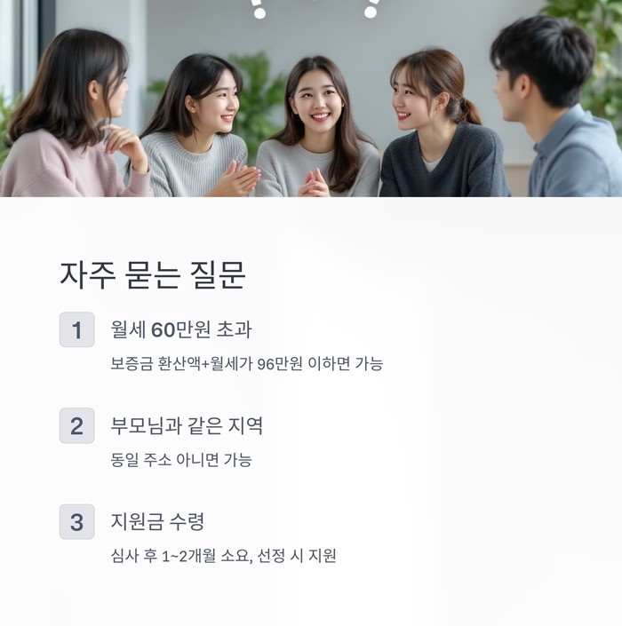 2025년 청년월세지원 조건 기간 신청방법 총정리 요약 이미지