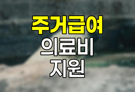기초생활수급자 주거급여와 의료비 지원 혜택