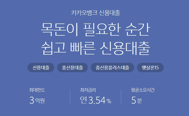 카카오뱅크-신용대출-신청-조건-금리-상환-방법