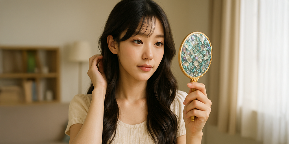 꿈속에서 거울보는 여자