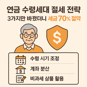 연금 수령세대 세금 혜택 전략