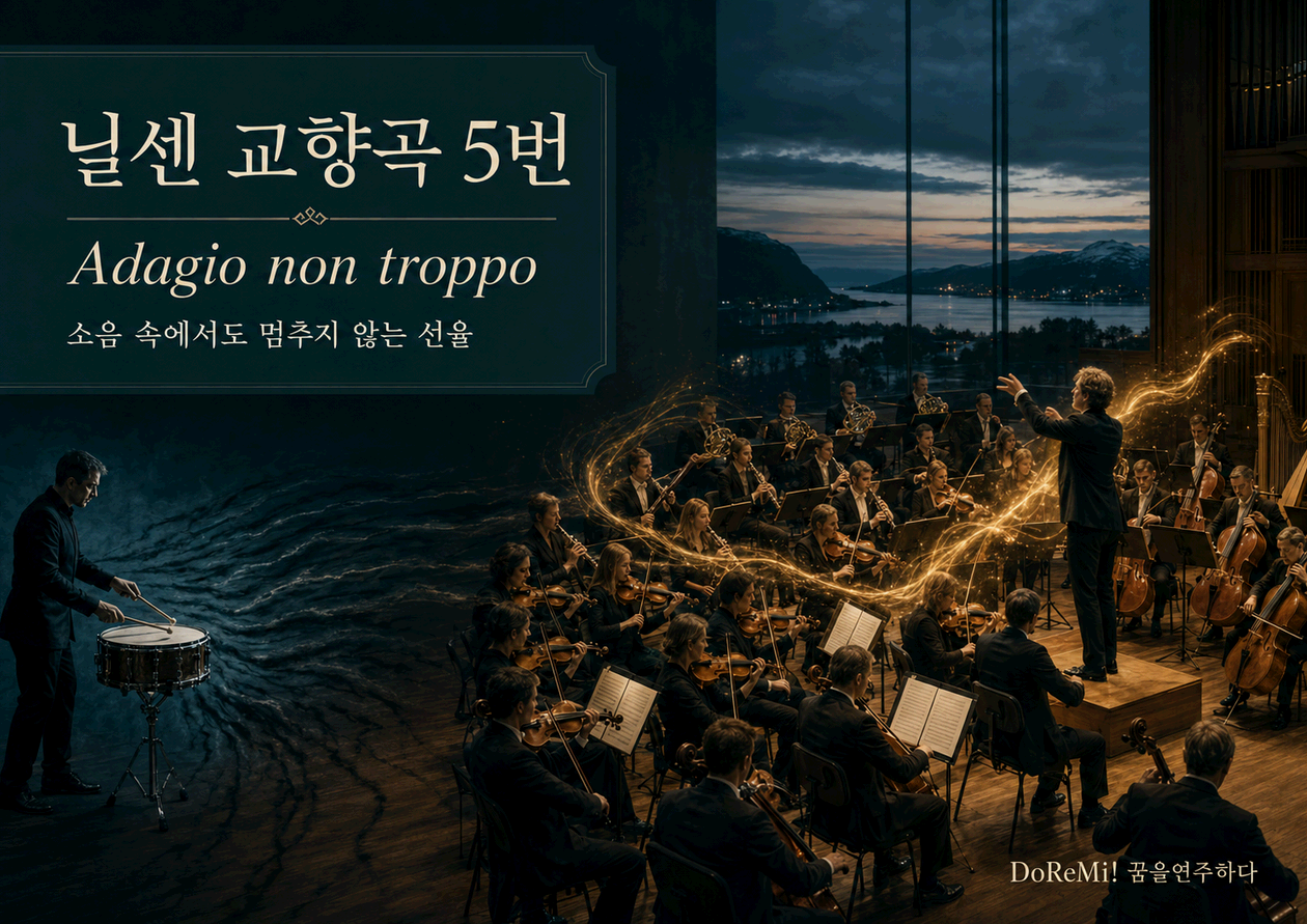 닐센 교향곡 5번 Adagio non troppo｜소음 속에서도 멈추지 않는 선율
