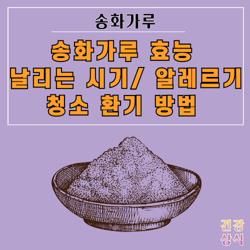 송화가루 효능 날리는 시기 알레르기 송홧가루 청소 환기 방법