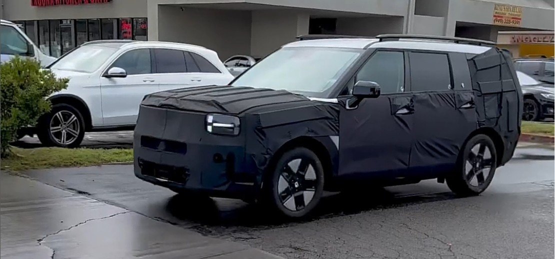 현대자동차 싼타페 풀체인지 위장막 테스트카