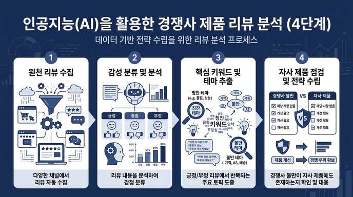 AI를 활용한 경쟁사 리뷰 분석 4단계 과정 정리