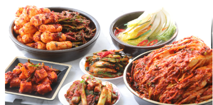 한국의 다양한 김치사진