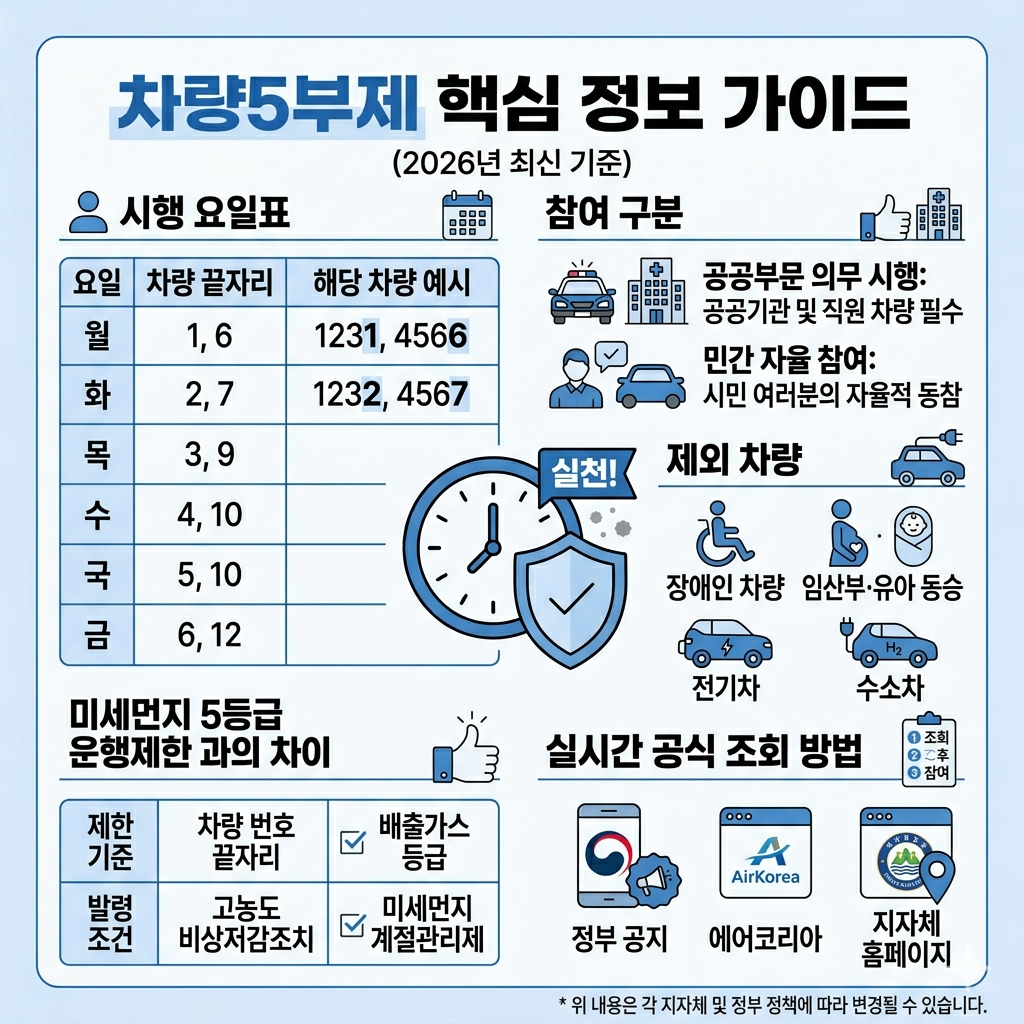 차량5부제 뜻부터 적용 대상 인포그래픽