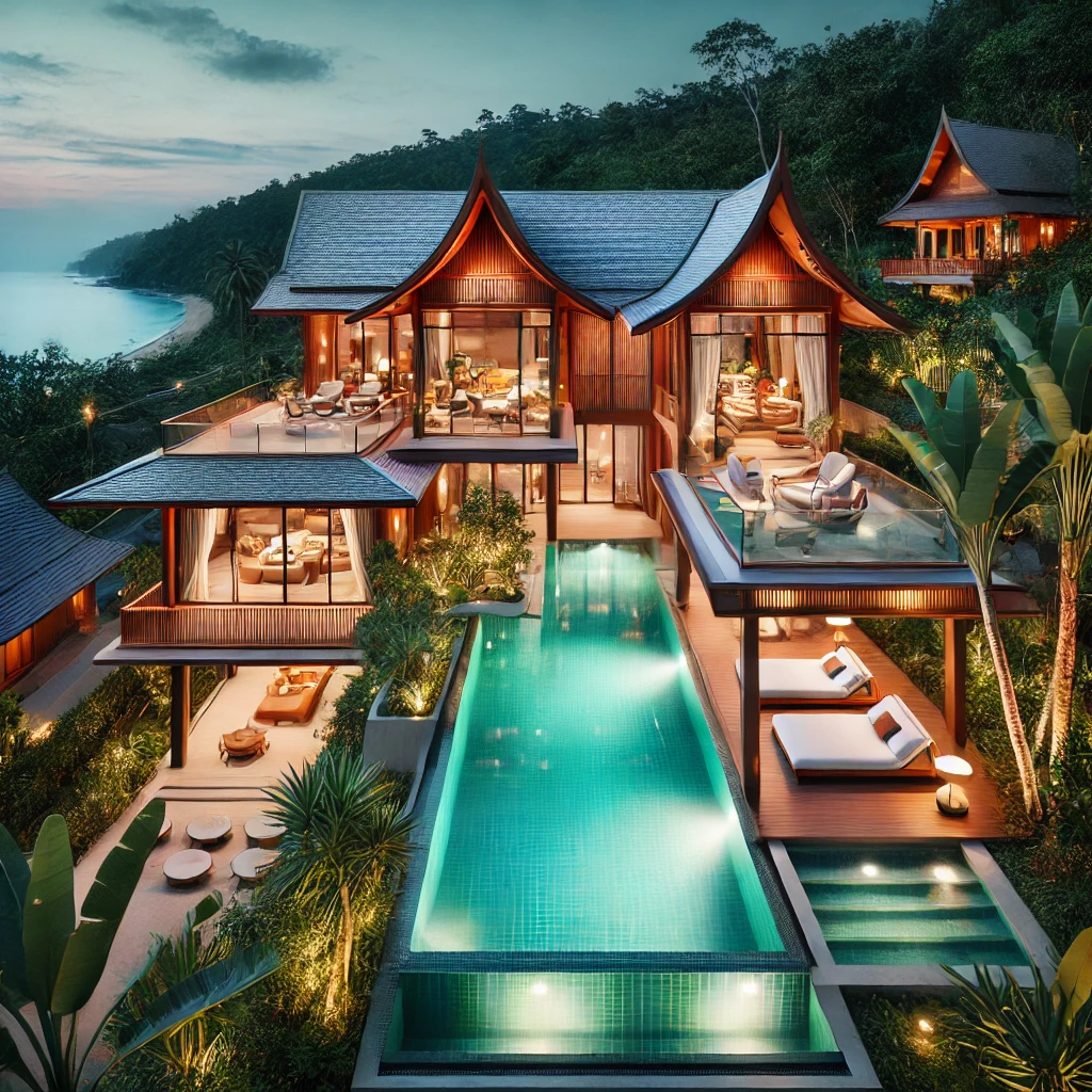 푸켓의 아름다운 럭셔리 풀빌라를 담은 고품질 이미지