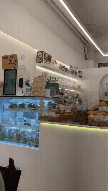 미금역 카페 휴유 내부 전체 분위기 훑는 동영상 gif&amp;#44; 포근하고 귀여운 베이커리