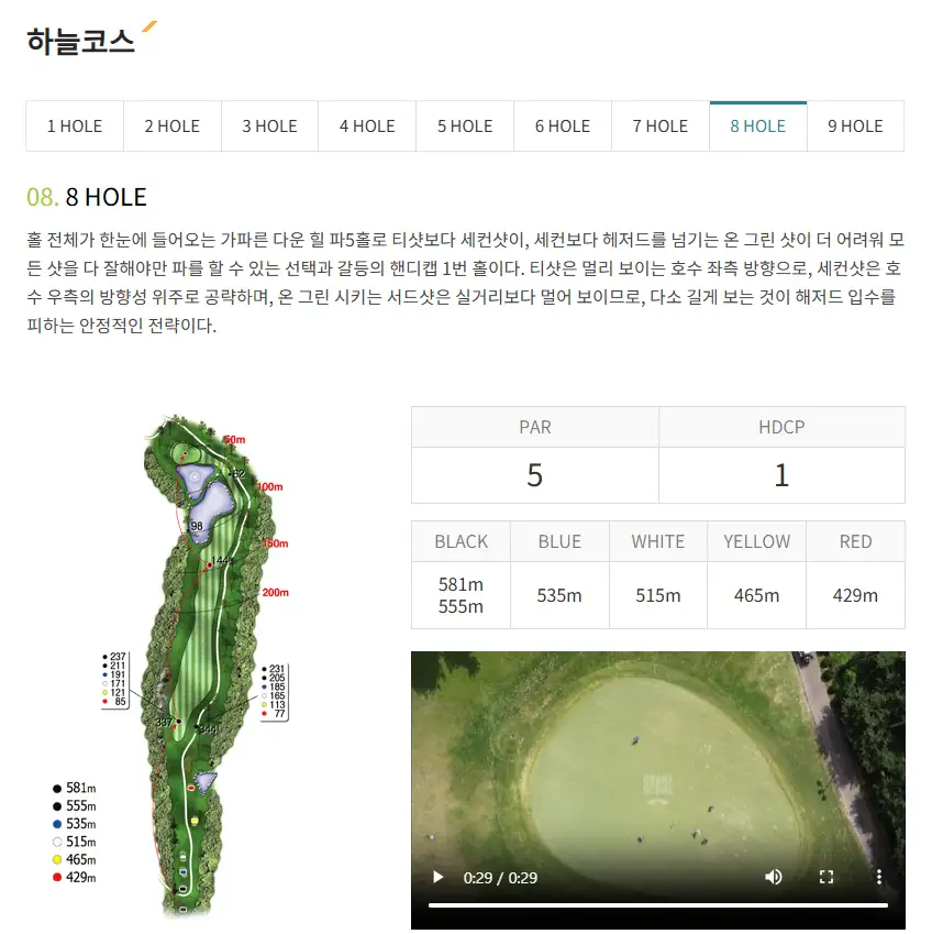 비콘힐스CC 코스 공략법 코스 전략